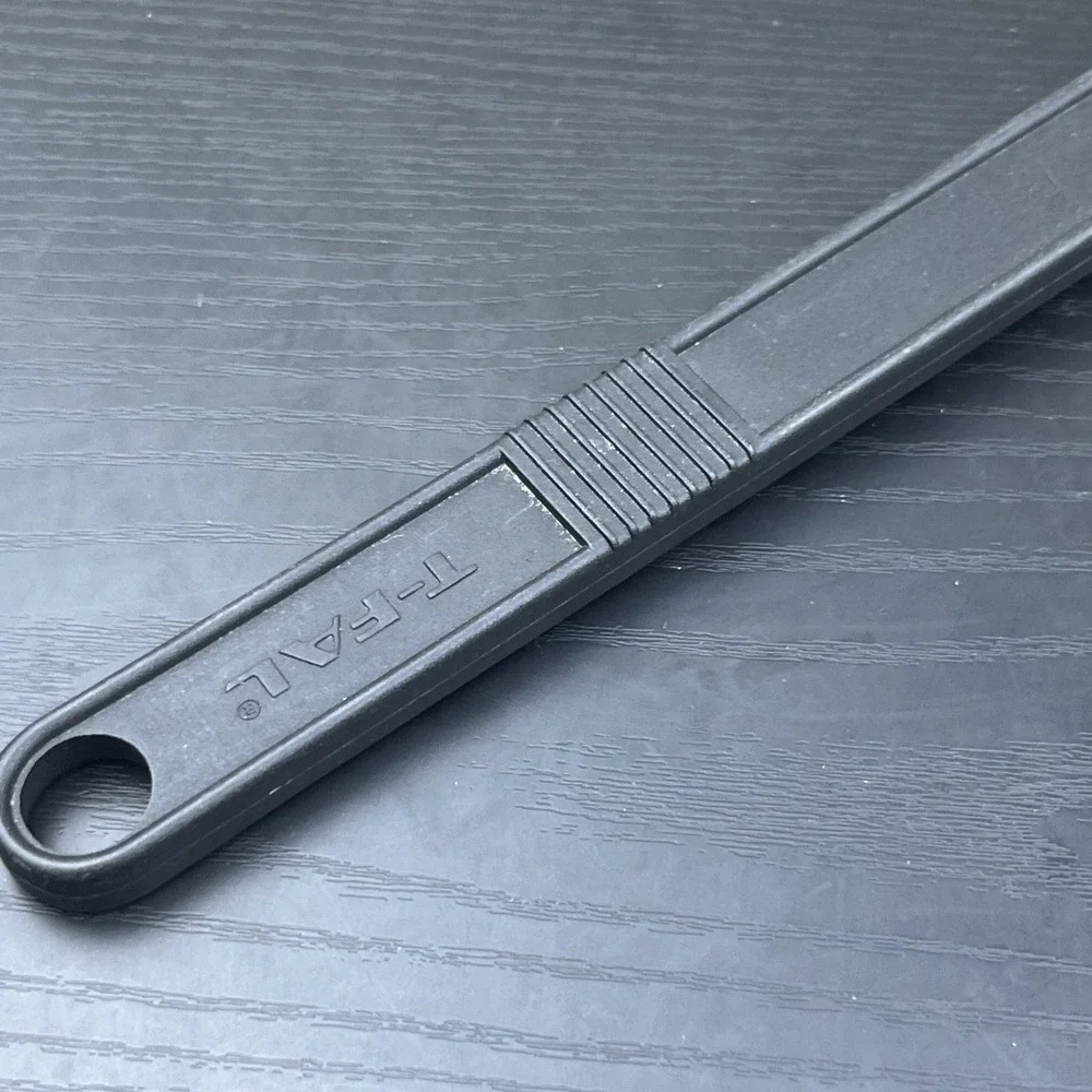 T-Fal Slotted Spoon Black Deep Scoop Straining Draining Serving Spoon Canada